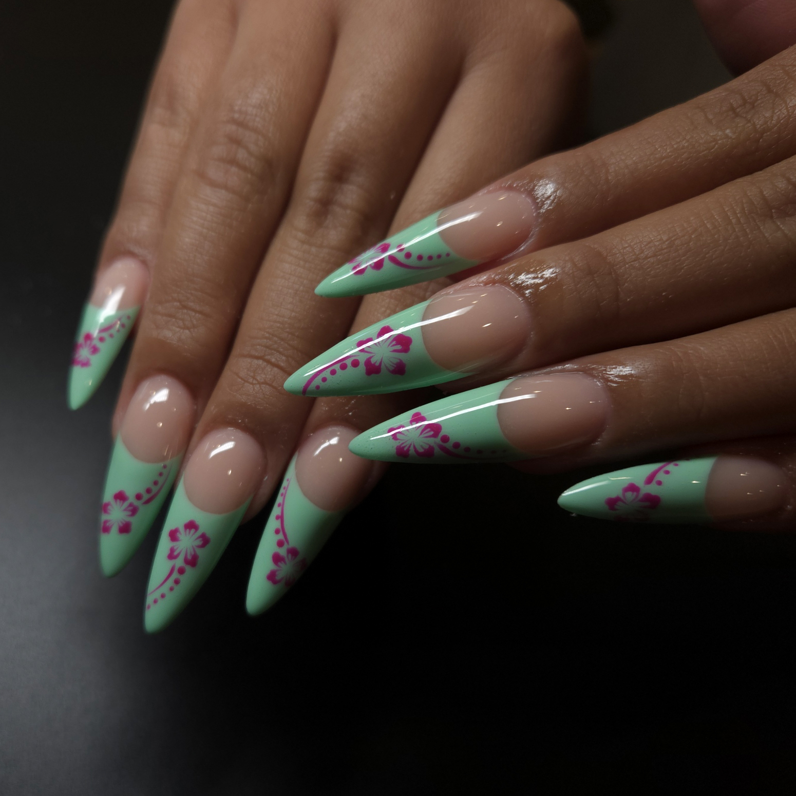 Custom gel nail art at Concept Nails & Spa, Albuquerque NM